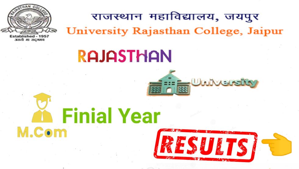 Rajasthan University M.com Final Year result