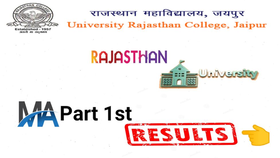 Rajasthan University MA Part 1 result