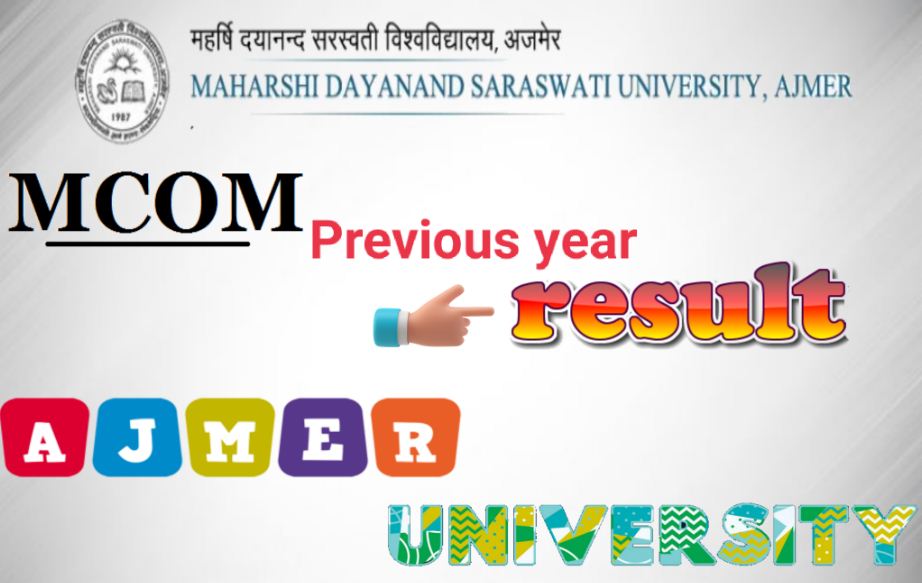 MDSU Mcom Previous year Result