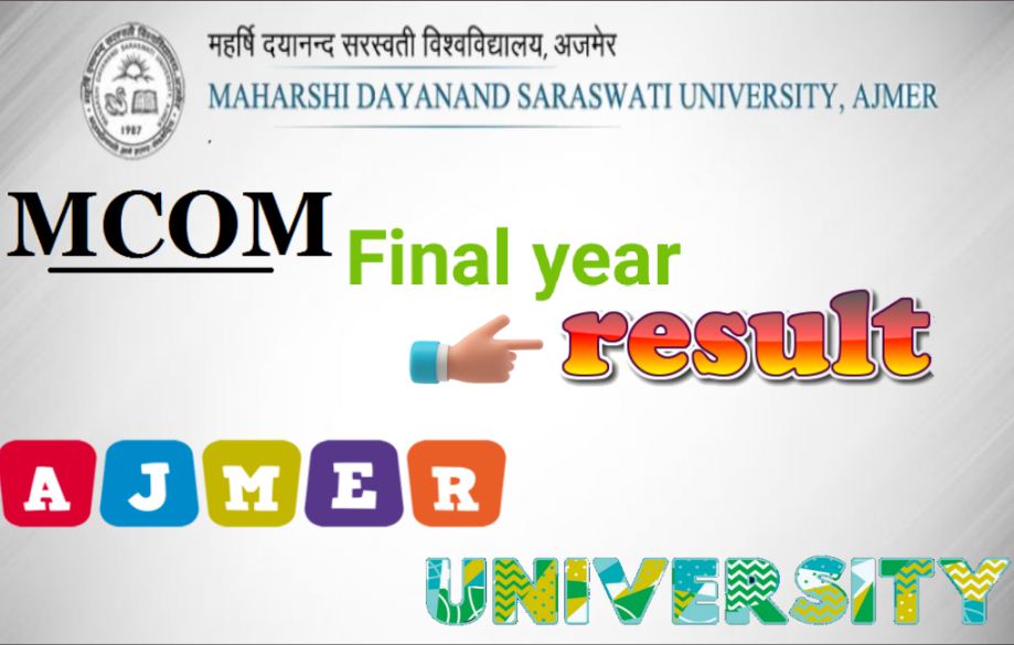 MDSU Mcom Final year Result 