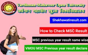 VMOU MSC Previous year Result 