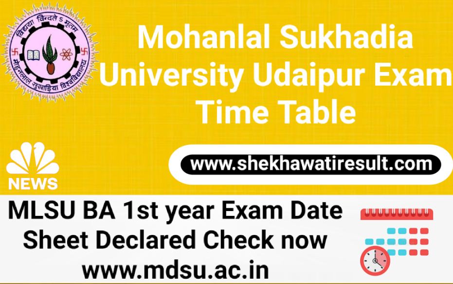 MLSU BA 1st year Time Table 2024 Private & Regular Students Check
