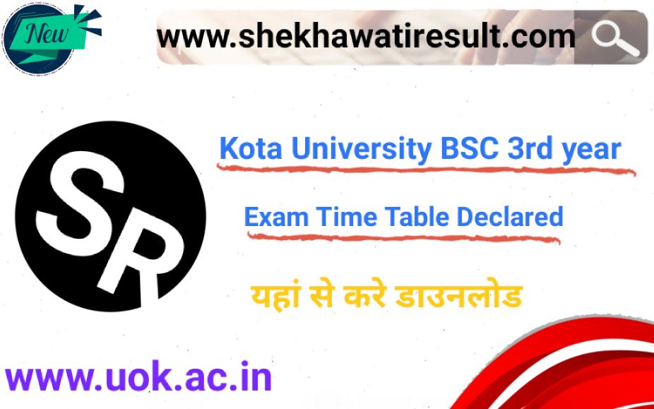 Kota University BSC Final year Time Table