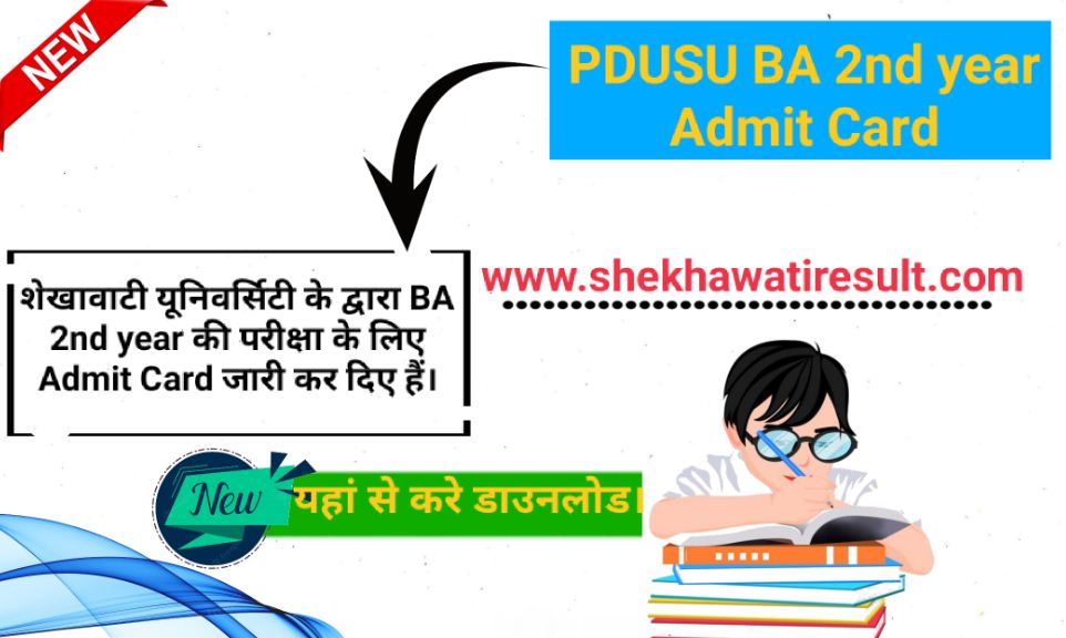 PDUSU BA 2nd year Admit Card