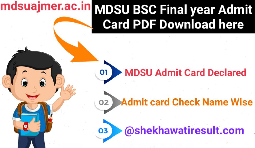 MDSU BSC Final year Admit Card