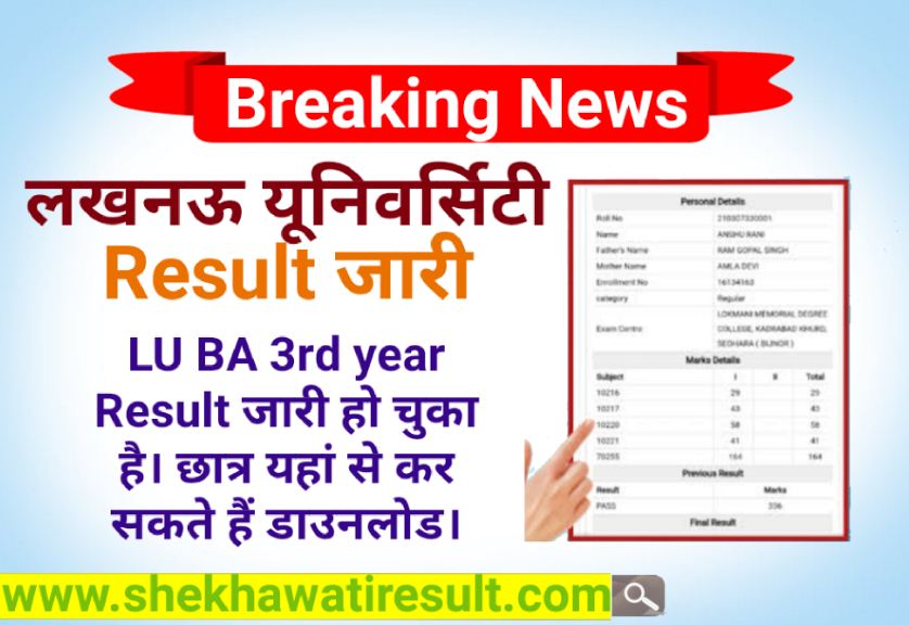 Lucknow University BA Final year Result