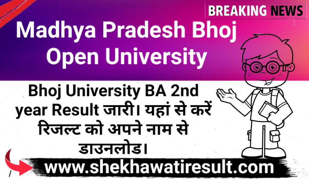 Bhoj University BA 2nd year Result