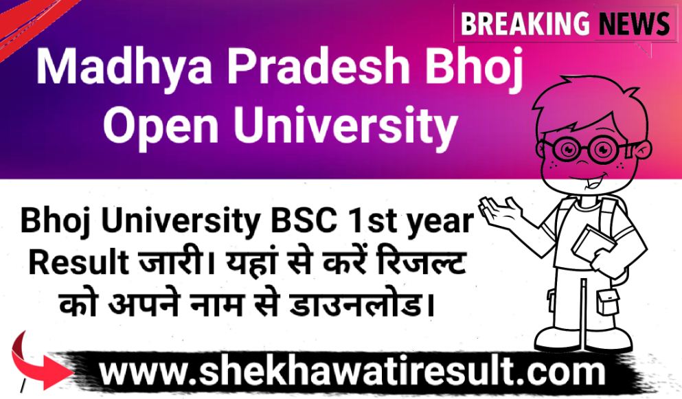 Bhoj University BSC 1st year Result