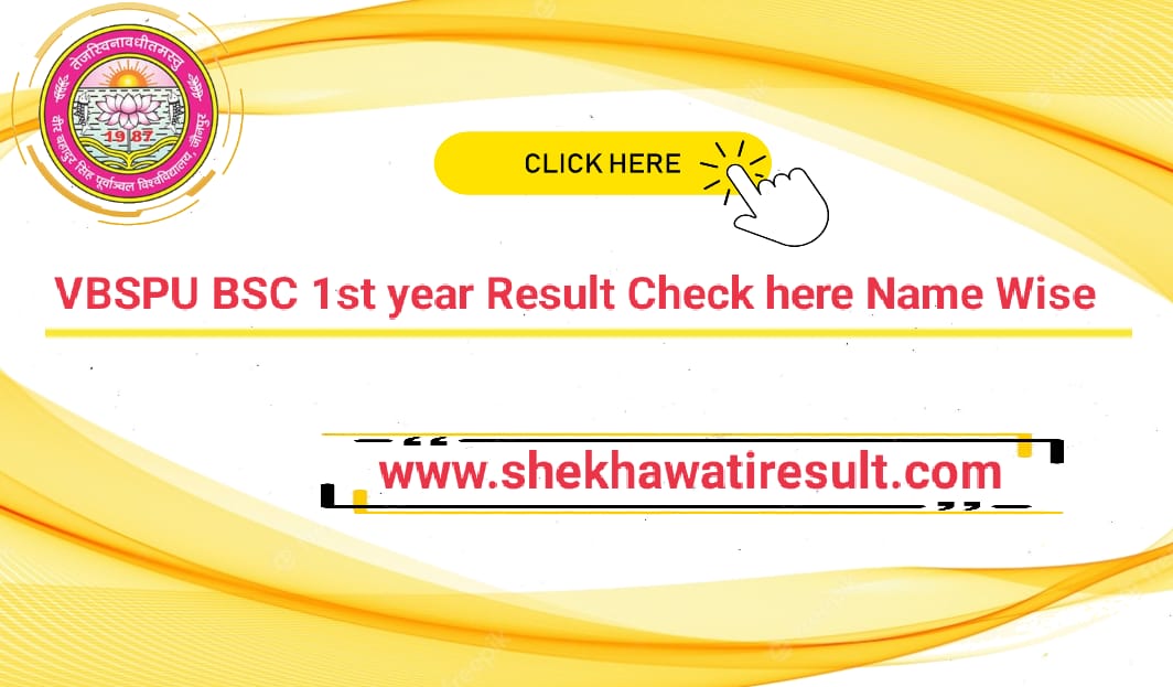 VBSPU BSC 1st Year Result