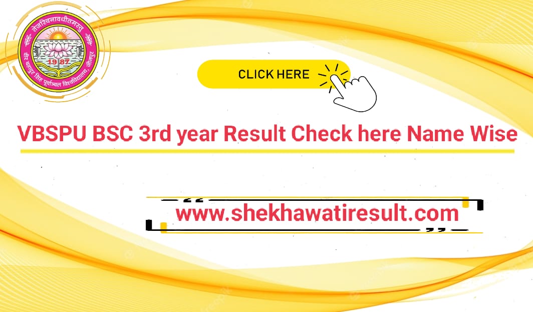 VBSPU BSC 3rd Year Result