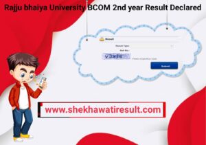Rajju Bhaiya University BCOM 2nd year Result