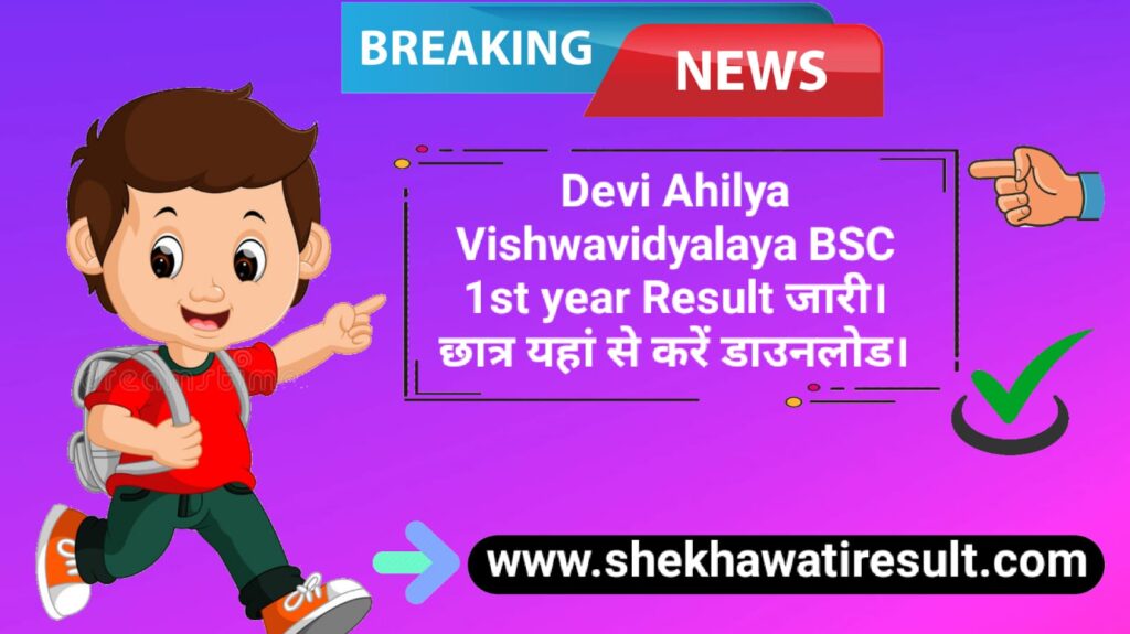 DAVV BSC 1st year Result
