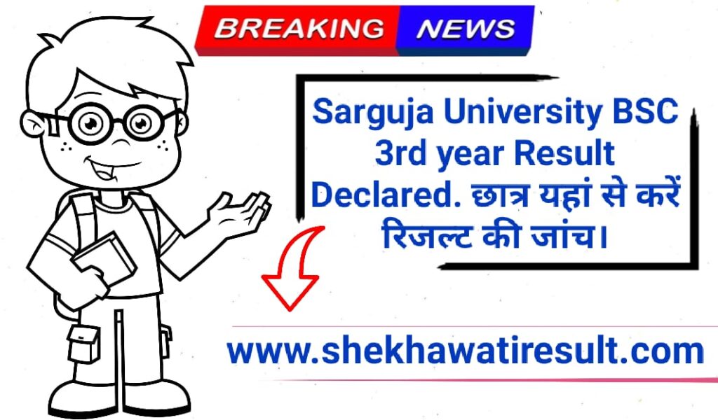Sarguja University BSC 3rd year Result
