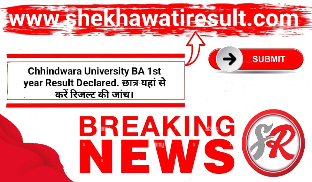 Chhindwara University BA 1st year Result