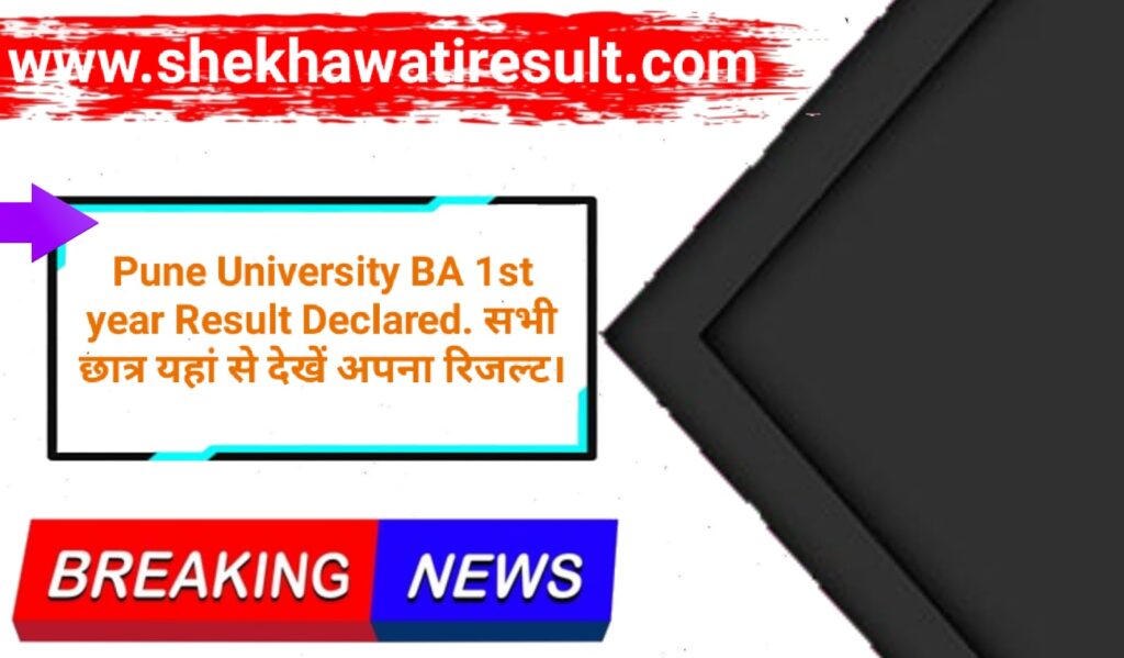 Pune University BA 1st year Result