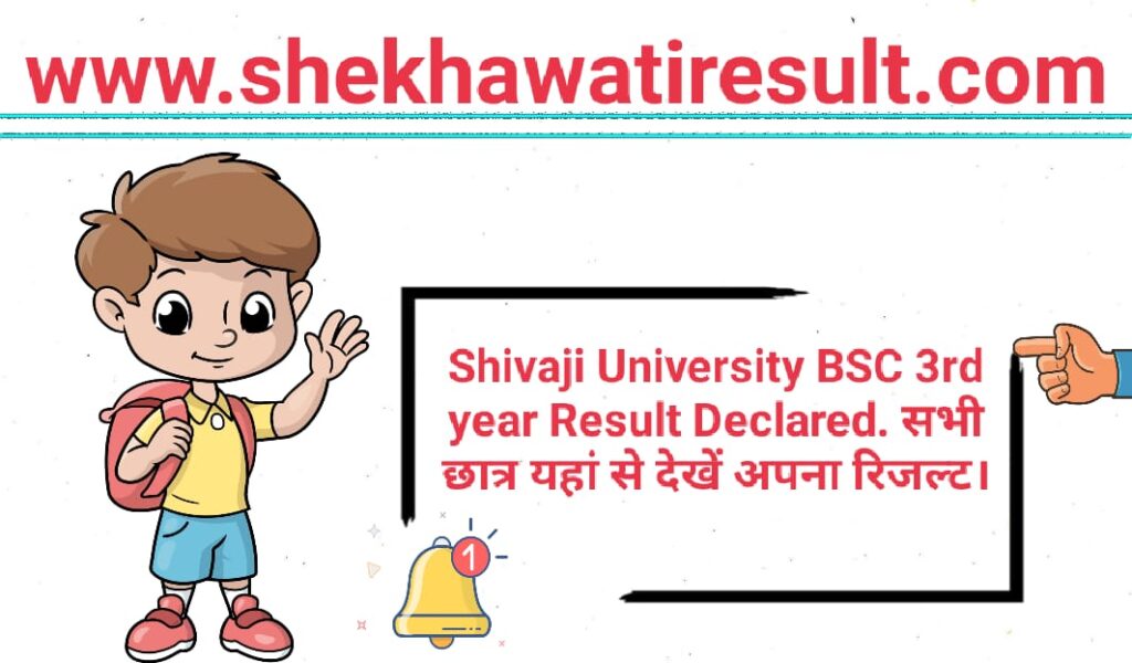 Shivaji University BSC 3rd year Result
