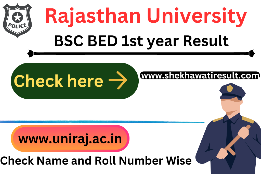 Rajasthan University BSC BED 1st year Result