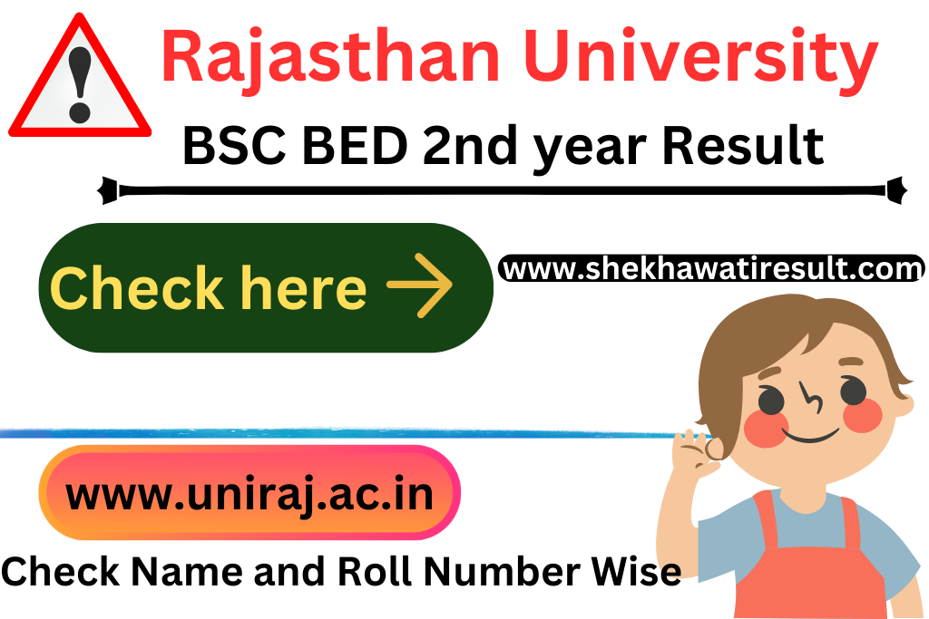 Rajasthan University BSC BED 2nd year Result
