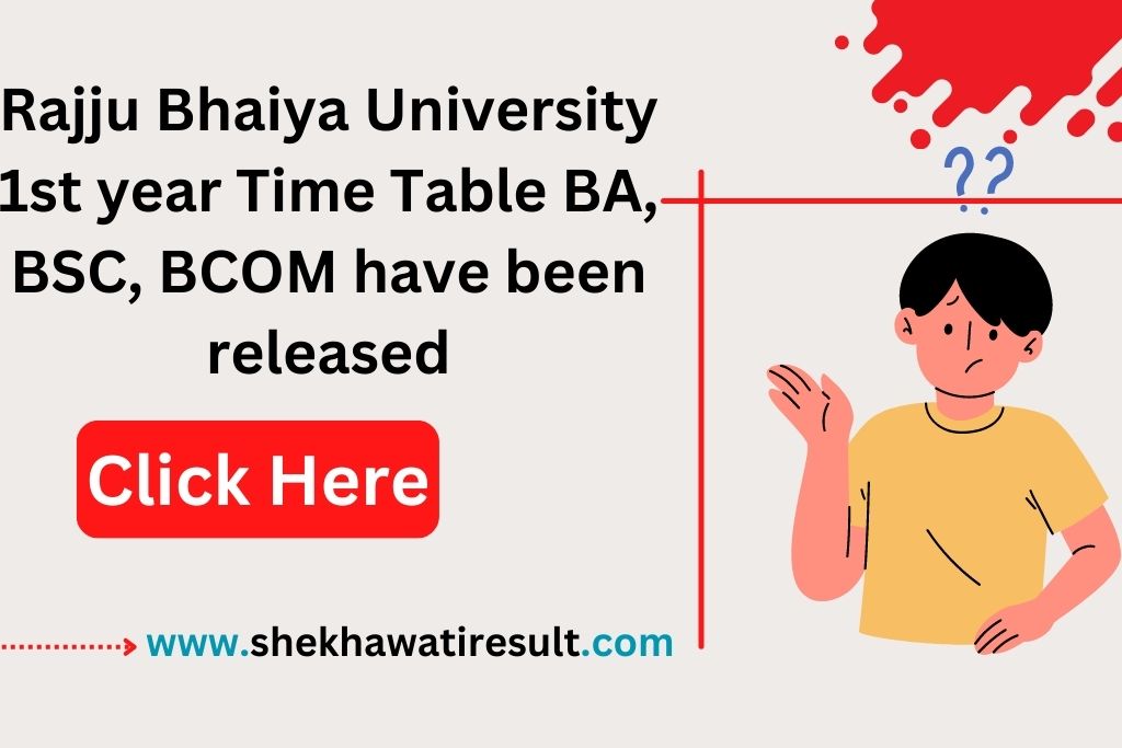 Rajju Bhaiya University 1st year Time Table