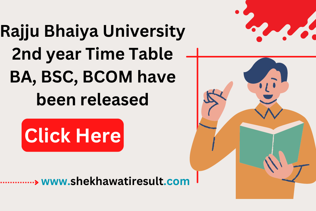 Rajju Bhaiya University 2nd year Time Table