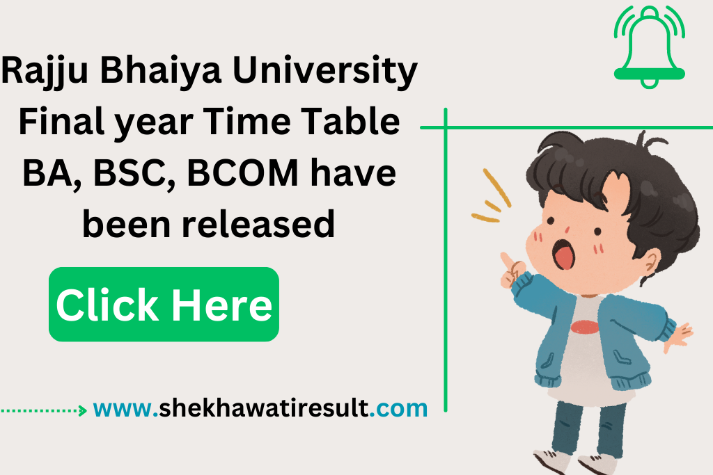 Rajju Bhaiya University 3rd year Time Table