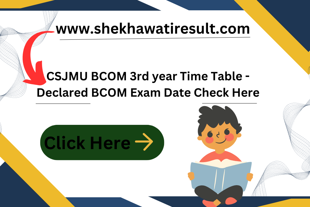 CSJMU BCOM 3rd year Time Table