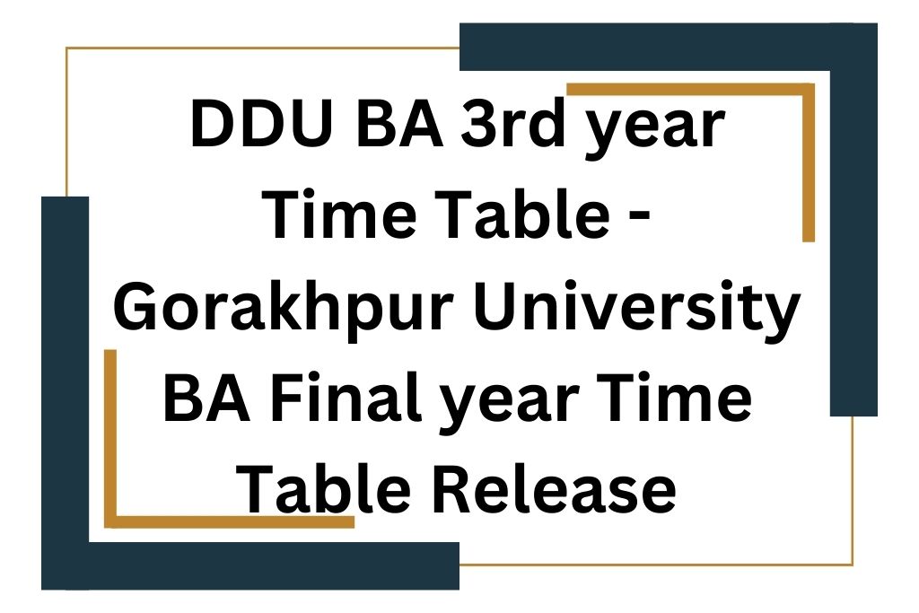 DDU BA 3rd year Time Table