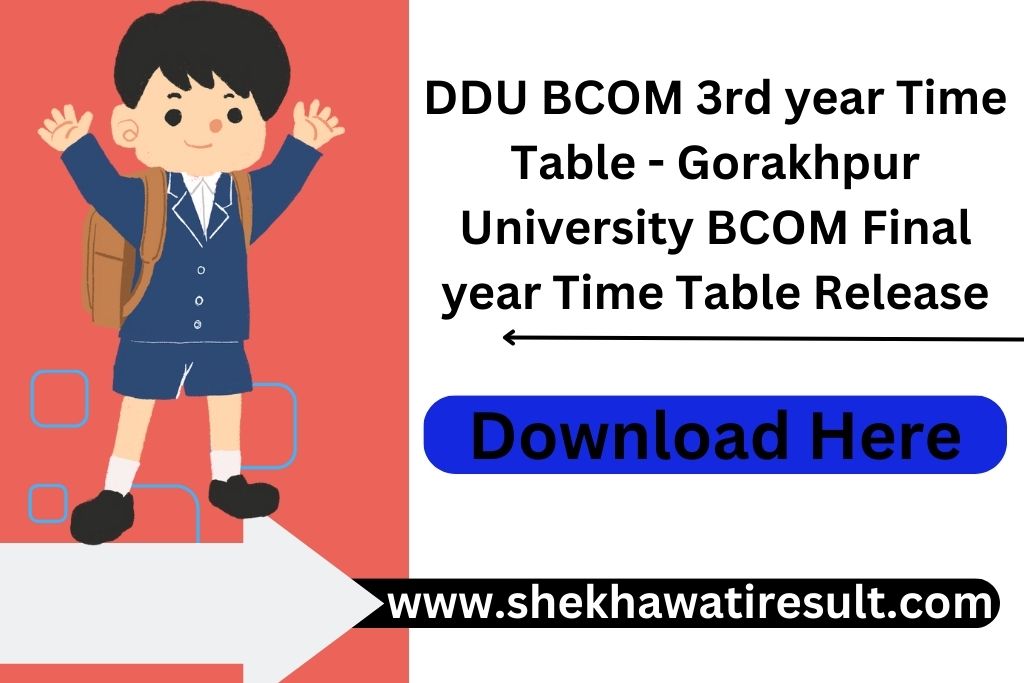 DDU BCOM Final year Time Table