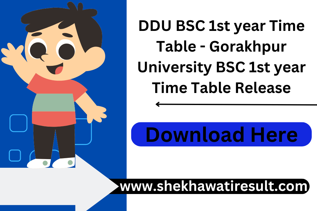 DDU BSC 1st year Time Table