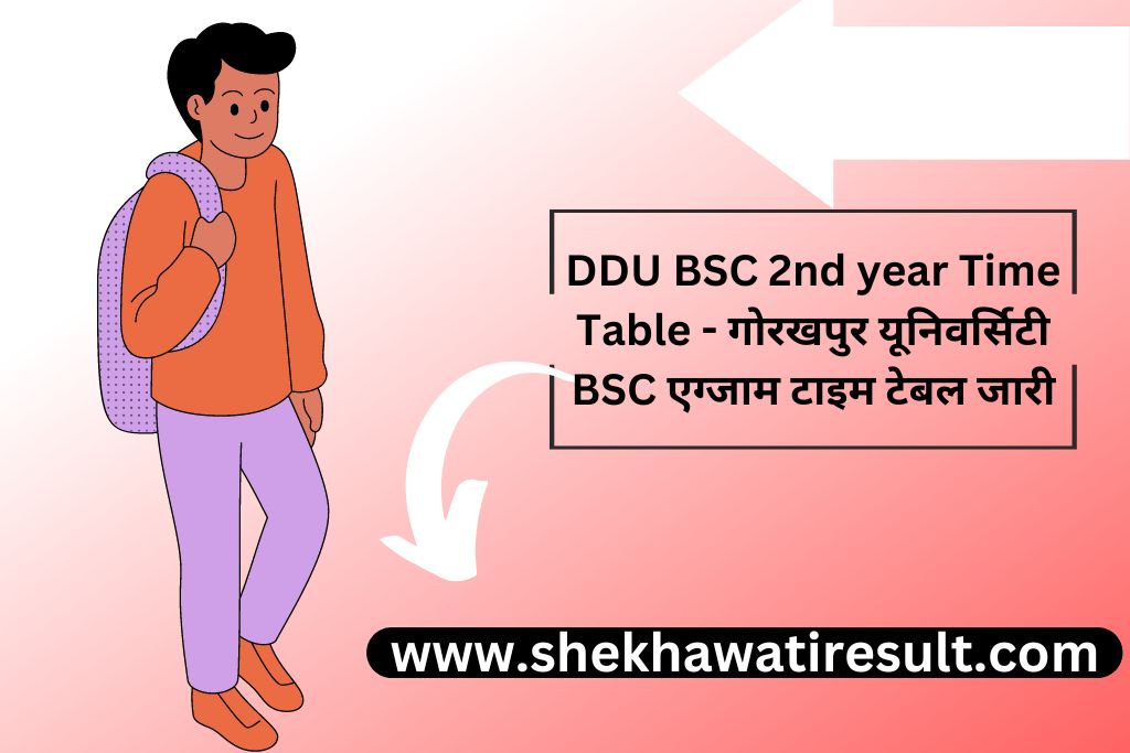 DDU BSC 2nd year Time Table