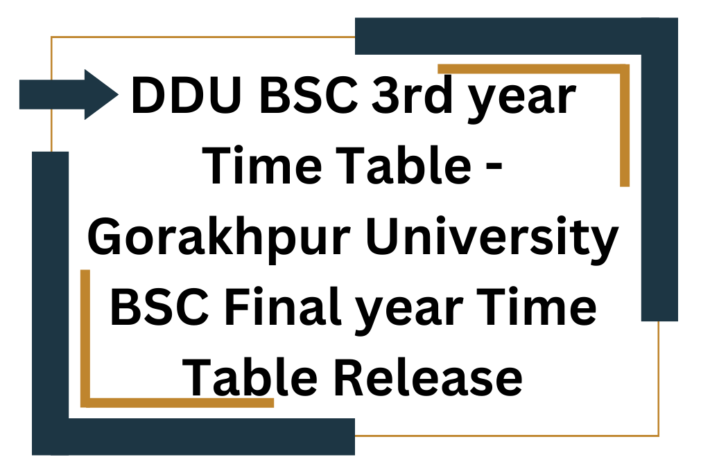 DDU BSC 3rd year Time Table