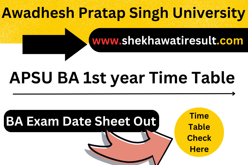 APSU BA 1st year Time Table