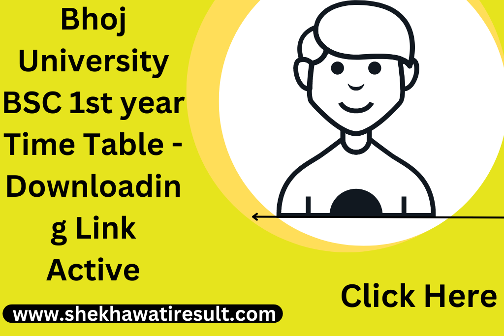 Bhoj University BSC 1st year Time Table