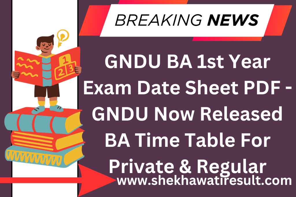 GNDU BA 1st Year Exam Date Sheet PDF 2024 GNDU Now Released BA Time