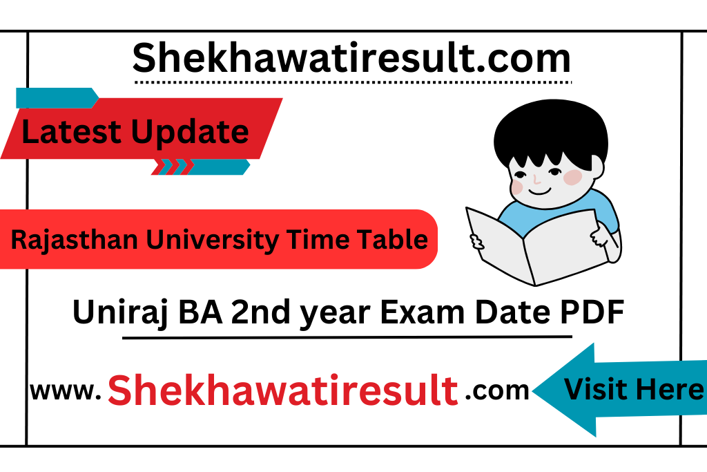 Rajasthan University BA 2nd year Exam Date PDF