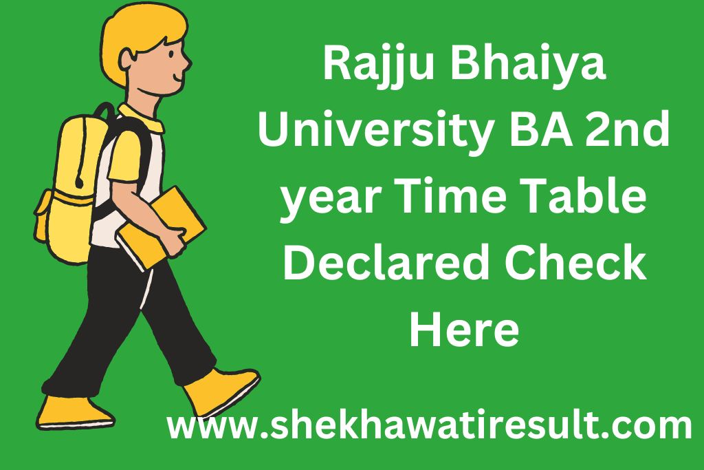 Rajju Bhaiya University BA 2nd year Time Table