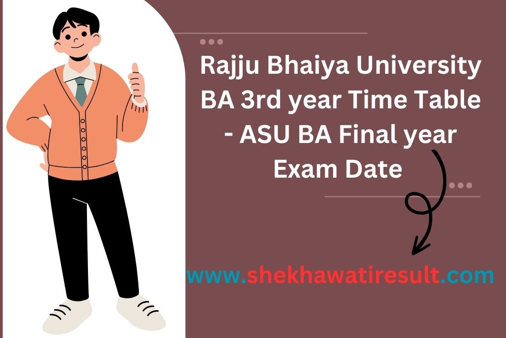 Rajju Bhaiya University BA 3rd year Time Table