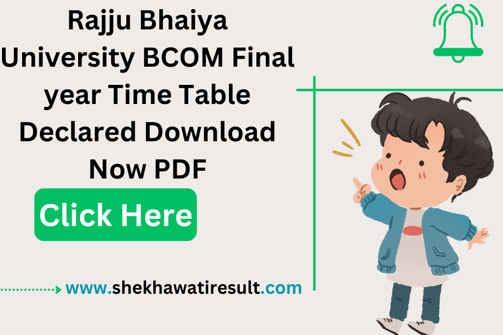 Rajju Bhaiya University BCOM 3rd year Time Table