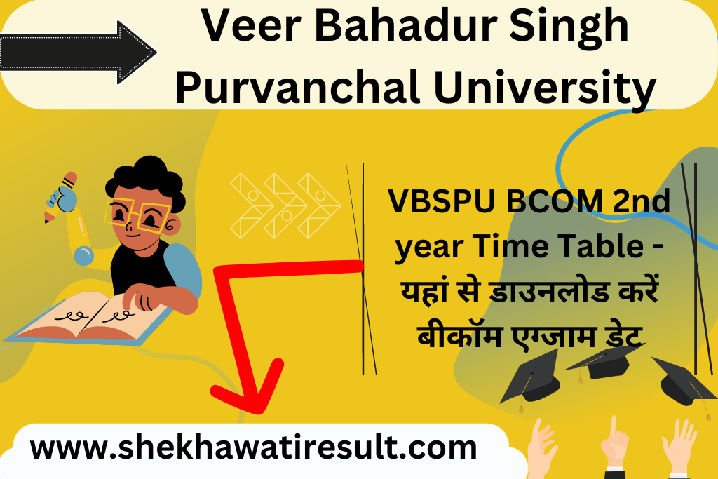 VBSPU BCOM 2nd year Time Table