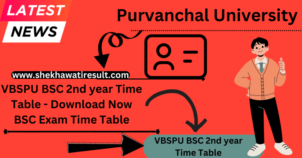 VBSPU BSC 2nd year Time Table