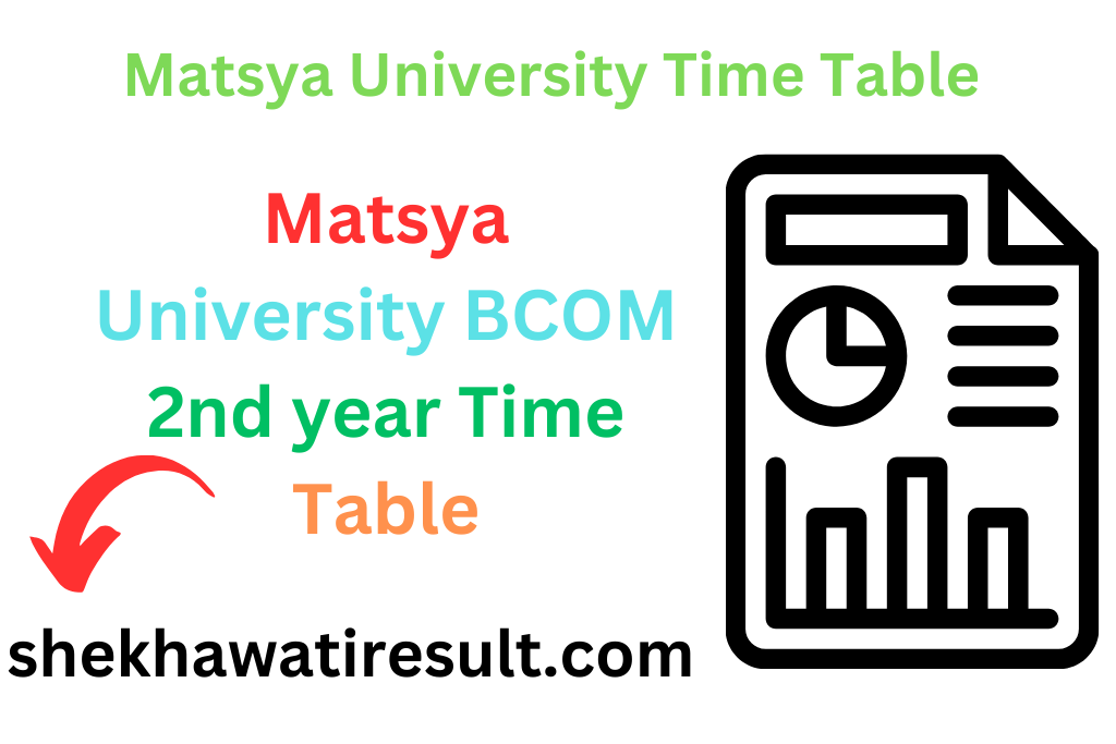 Matsya University BCOM 2nd year Time Table