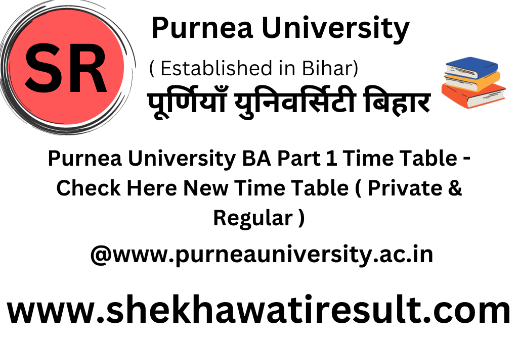 Purnea University BA Part 1 Time Table