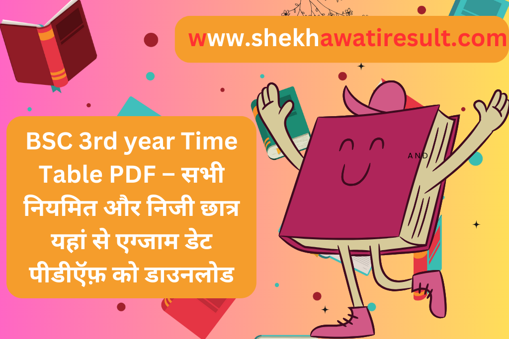 BSC 3rd year Time Table PDF