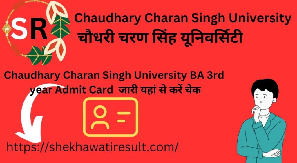 Chaudhary Charan Singh University BA 3rd year Admit Card